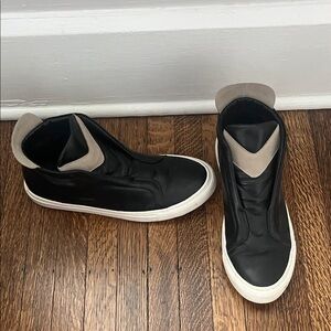 Matt Bernson Black and Tan High-Top Women's Sneakers